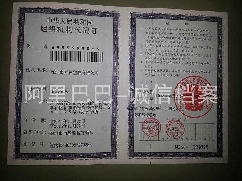 組織機構代碼證